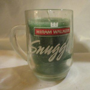 Hiram Walker Snuggler Mug Glass 4 1/8" Vintage Candle Maple Bourbon Brioch💖💖💖